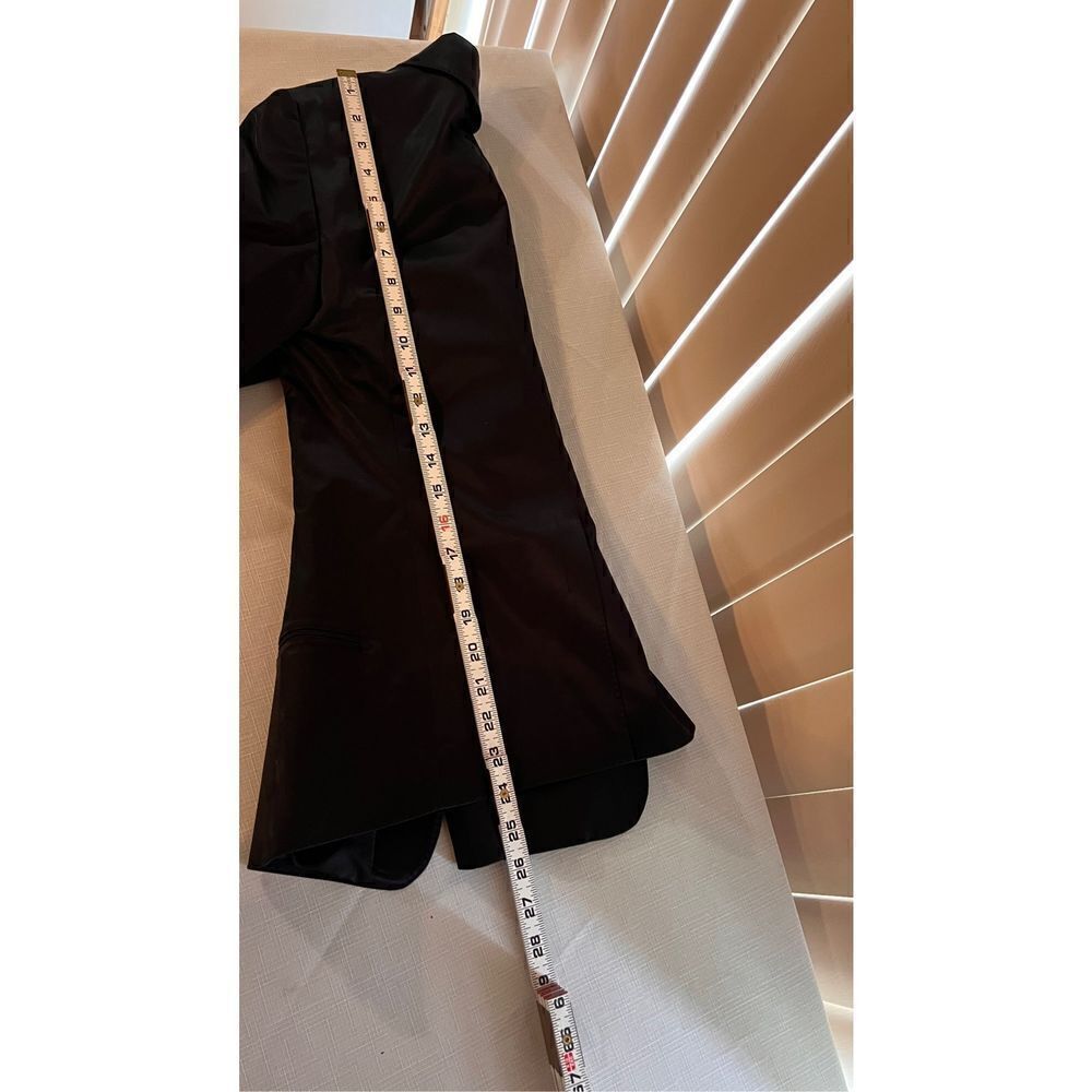 Noir Womens Notch Single Button Long Sleeve Blazer Jacket Pockets Black Size 38 - Picture 12 of 12